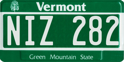 VT license plate NIZ282