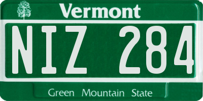 VT license plate NIZ284