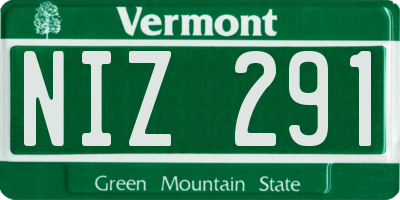 VT license plate NIZ291