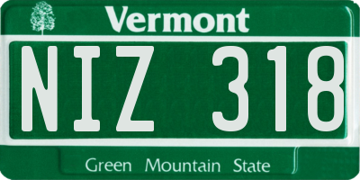 VT license plate NIZ318