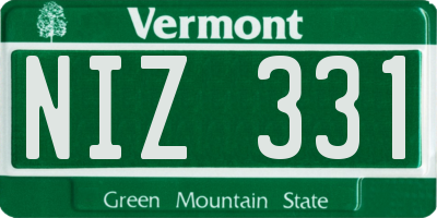 VT license plate NIZ331