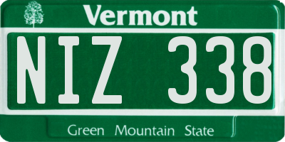 VT license plate NIZ338
