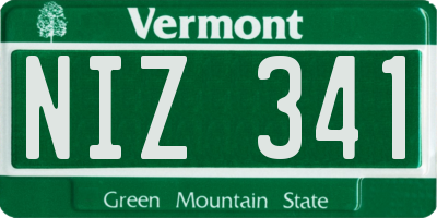 VT license plate NIZ341