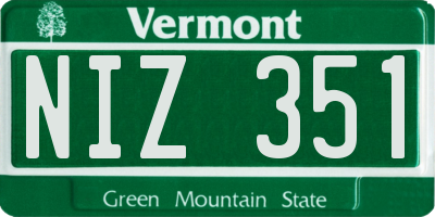 VT license plate NIZ351