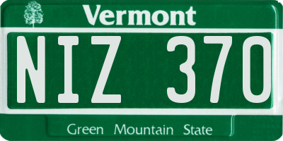 VT license plate NIZ370