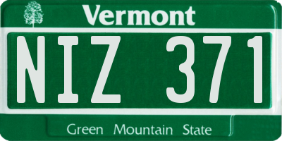 VT license plate NIZ371