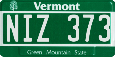 VT license plate NIZ373