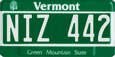 VT license plate NIZ442