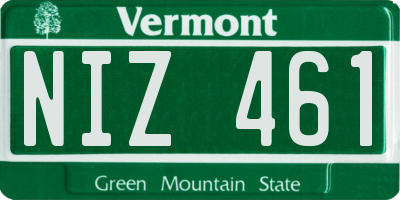 VT license plate NIZ461