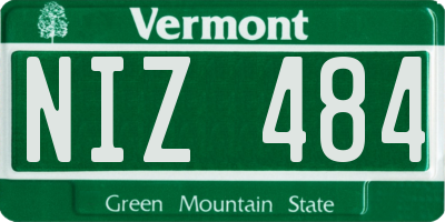 VT license plate NIZ484