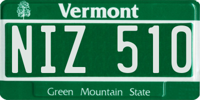 VT license plate NIZ510