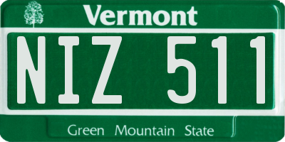 VT license plate NIZ511