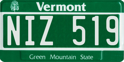VT license plate NIZ519
