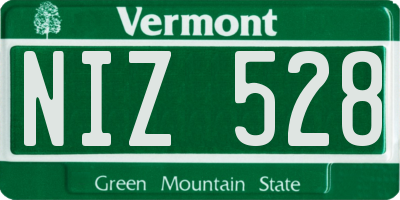 VT license plate NIZ528