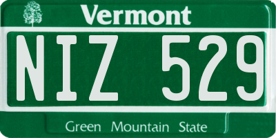 VT license plate NIZ529