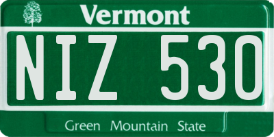 VT license plate NIZ530