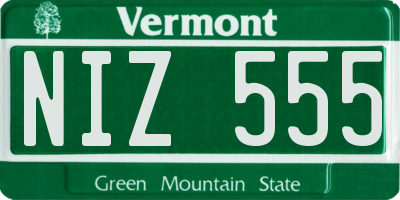 VT license plate NIZ555