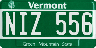VT license plate NIZ556