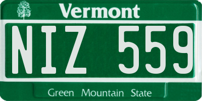VT license plate NIZ559