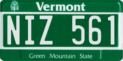 VT license plate NIZ561