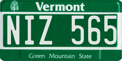VT license plate NIZ565
