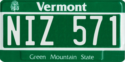 VT license plate NIZ571