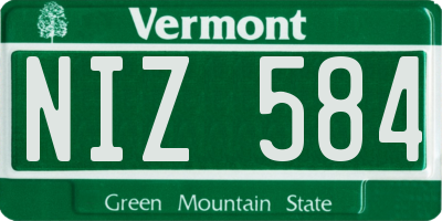 VT license plate NIZ584