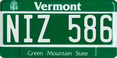 VT license plate NIZ586