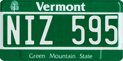 VT license plate NIZ595