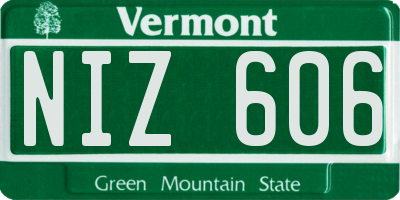 VT license plate NIZ606