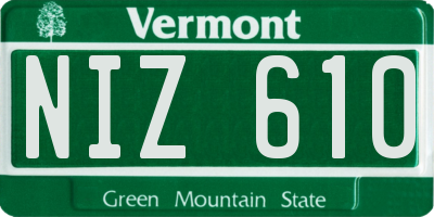VT license plate NIZ610