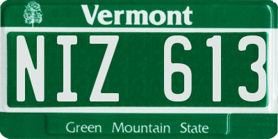 VT license plate NIZ613