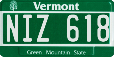 VT license plate NIZ618