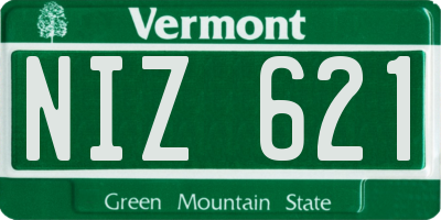 VT license plate NIZ621