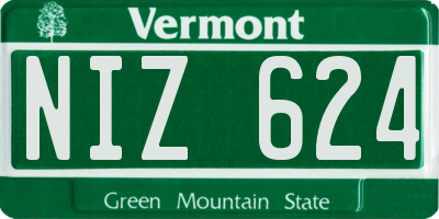 VT license plate NIZ624