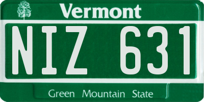 VT license plate NIZ631