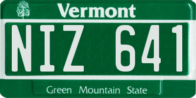 VT license plate NIZ641