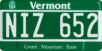 VT license plate NIZ652