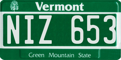 VT license plate NIZ653
