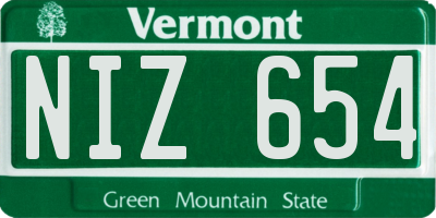 VT license plate NIZ654