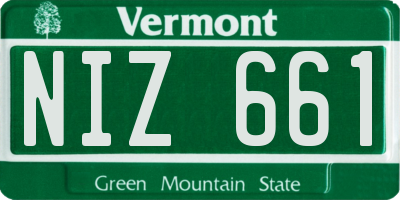 VT license plate NIZ661
