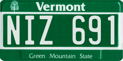 VT license plate NIZ691