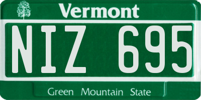 VT license plate NIZ695
