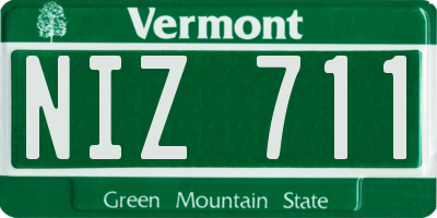 VT license plate NIZ711