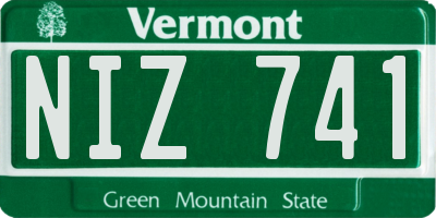 VT license plate NIZ741