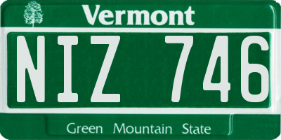 VT license plate NIZ746