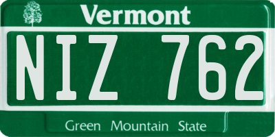 VT license plate NIZ762