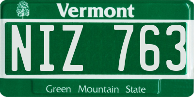 VT license plate NIZ763