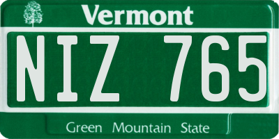 VT license plate NIZ765