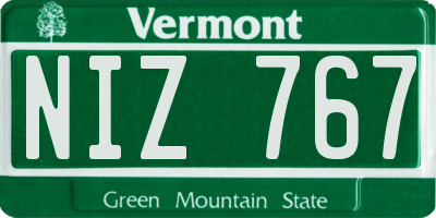 VT license plate NIZ767